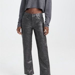 Agolde Sloane Leather Blend Pants NWT